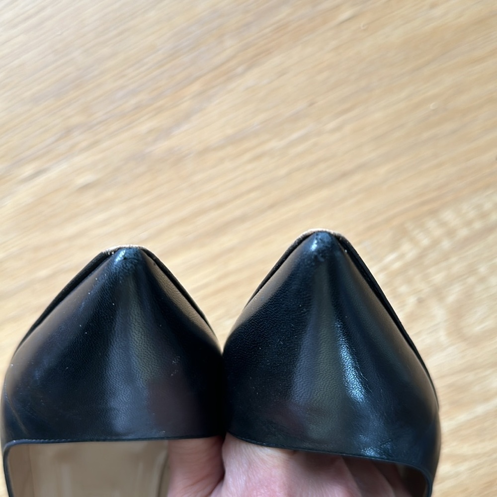 Gently used 105 MM Manolo’s Black Calf Leather Pointed Toe Pumps - Picture 8 of 9